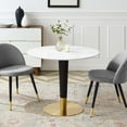 thumbnail image 3 of Modway Zinque 36" Dining Table in Gold White, 3 of 5