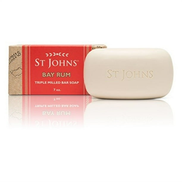 Bay Rum Soap Bar by St Johns. 7 Oz Luxury Mens Bath Soap. 3X Milled
