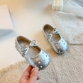 thumbnail image 2 of Viluyesy Girls’ Spring Summer Leather Flat Shoes – Soft Sole Bowknot Pearl Accent Formal Casual Dress Shoes, Breathable Comfortable Design Silver Size 6, 2 of 10