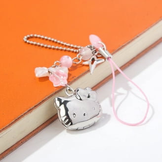 Hello Kitty Head Zipper Pull Snap Hook Keychain, Pink, Cute Plush