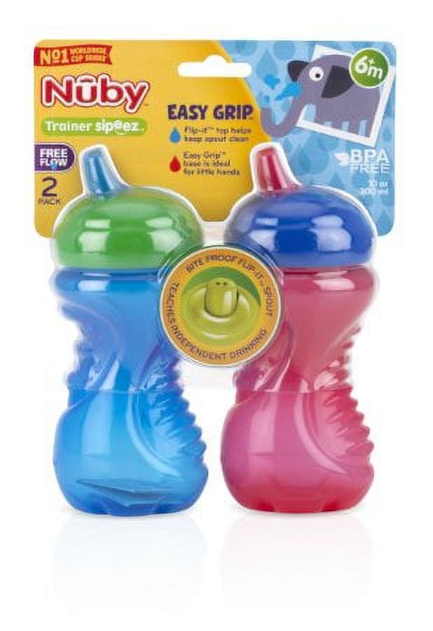 Nuby Drinking Cup 2-1 Free Flow 240ml Tube Detachable 9+