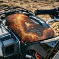 thumbnail image 2 of Uorisanigo ATV Seat Cover Four Wheeler Seat Cover Accessories Universal Fire Wolf Print Powersports Cushion Covers Waterproof Elastic ATV Back Seats Breathable Padded Protection, 2 of 7