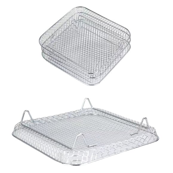 Air Fryer Rack Compatible for Ninja Foodi 8L Stainless Steel Stackable Dehydrator Rack Air Fryer Accessories