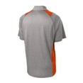 thumbnail image 6 of Sport Tek Adult Male Men Heather Colorblock Polo Vnt He/Dp Orng Medium, 6 of 6