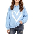 thumbnail image 2 of Abtuhar Fall Hooded Pullover Sweatshirt for Kids Girls Solid Long Sleeve Tops for 1-10 Years, 2 of 5