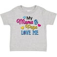 thumbnail image 3 of Inktastic My Mama and Papa Love Me with Hearts Boys or Girls Toddler T-Shirt, 3 of 5