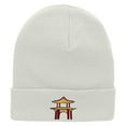 thumbnail image 5 of Karate Dojo Embroidered 12 Inch Long Knitted Beanie - White OSFM, 5 of 5