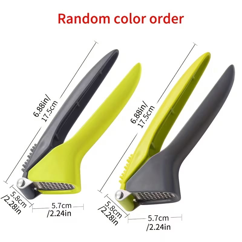 Manual garlic masher, kitchen essential garlic press, mixed color garlic grinder, press garlic peeler (random colors)