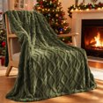 thumbnail image 6 of ROSEKIND  Soft Plush Diamond Jacquard Blanket for Bed Couch Sofa, Warm Lightweight Decorative Home Blanket, All Season Cozy Blanket, 6 of 7