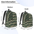 thumbnail image 2 of Disketp Jungle Green Camo USA Flag Mochila de Lona Estampada, Mochila Escolar de Viaje Ligera para Estudiantes y Portátil-Small, 2 of 5