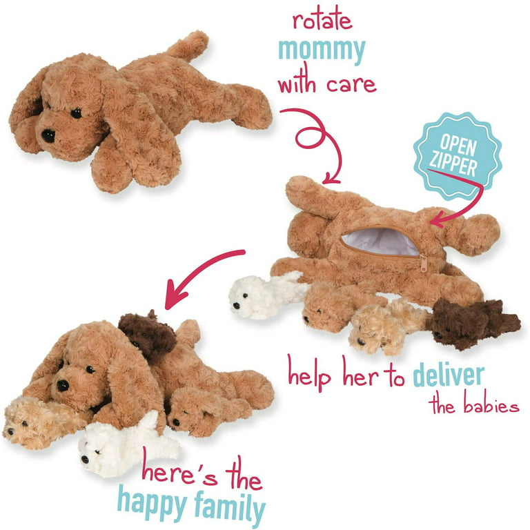 Pixiecrush Plush Stuffed Corgi Mommy Toy With 4 Babies : Target