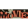 thumbnail image 2 of Pela Studio 32x13 Black Ornate Wood Framed with Double Matting Museum Art Print Titled - Movie Lights II, 2 of 4