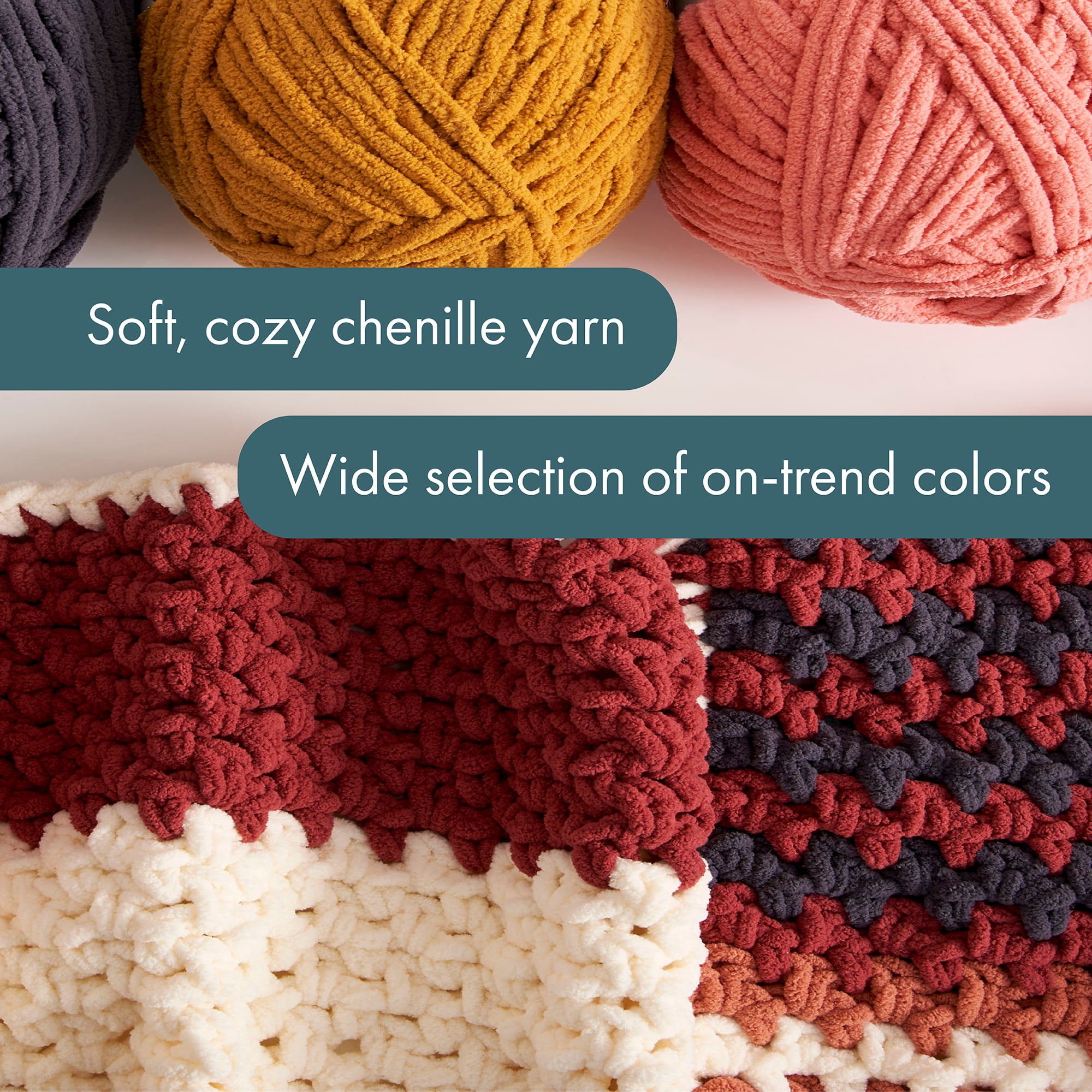 Bernat® Blanket™ #6 Super Bulky Polyester Yarn, Pink Dust 21.2oz/600g 431 Yards