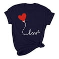 thumbnail image 5 of Meichang Hauts pour Femmes T-Shirts de la Saint-Valentin T-Shirts de Fête à Col Rond T-Shirts à Imprimé Cœur d'Amour T-Shirts à Manches Courtes Jolis Tees Blouses en Liquidation, 5 of 5