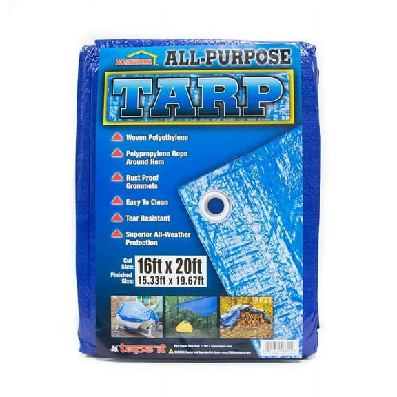 DDI  16 x 20 ft. Polyethelene, Blue Tarp - Case of 6