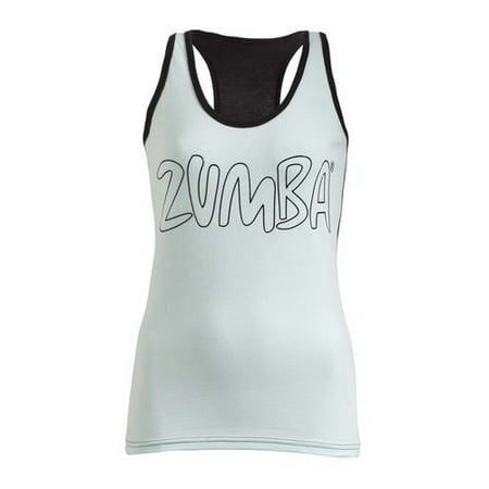 Zumba Shine Brighter Racerback Tank Top-Surf / XS (Best Clothes For Zumba)