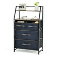 thumbnail image 1 of Costway Commode Organisateur à 4 Tiroirs Armoire de Rangement avec Étagères et Tiroirs Pliables, 1 of 10