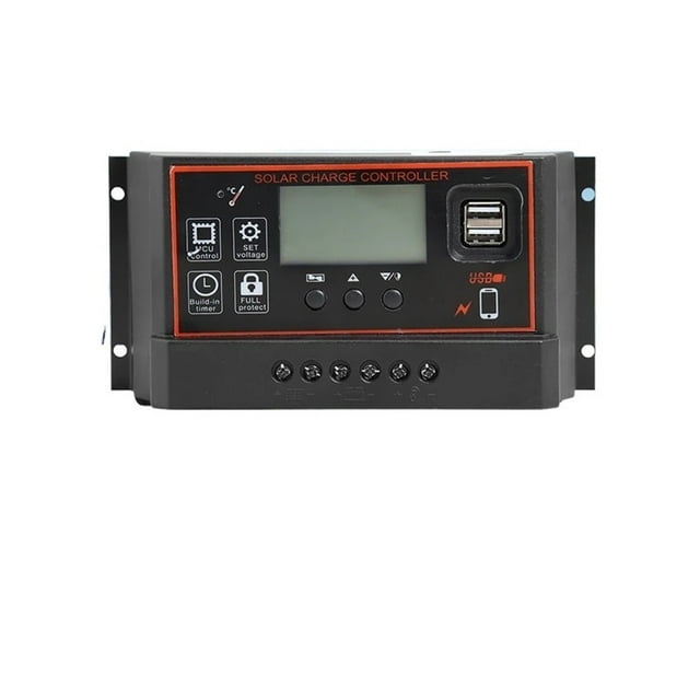 100A 60A Solar Charge Controller Dual USB LCD Display Auto Panel Regulator Battery Charge Controller Timer Setting 12V 24V ,Widely Compatibility