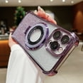 thumbnail image 2 of TECH CIRCLE For iPhone 14 Magnetic Case, Glitter Bling Sparkly Case Compatible with MagSafe Slim Stand Anti-Scratch Shockproof Protective Women Cover for Apple iPhone 14 6.1" 2022,Darkpurple, 2 of 8