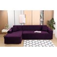 thumbnail image 5 of Topchances Thick Plush Sofa Covers for Sectional sofa L-shape Couch, 2pcs Polyester Fabric Stretch Slipcovers 3 seater(74"-90")  + 3 seater(74"-90")  with 2pcs Pillow Covers, 5 of 7