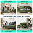 thumbnail image 6 of Linsy Home 79''W Corduroy Loveseat Sofa Couch for Living Room, Bedroom, Apartment and Small Space, Easy Assembly, Green, 6 of 9