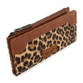 thumbnail image 4 of Wrangler Cow Print Wallets Womens Bifold Credit Card Wallet Women's Wallets, Card Cases & Money Organizers Brown Wallet for Women Ladies Female Cash Wallet with Smooth Zipper, 4 of 7
