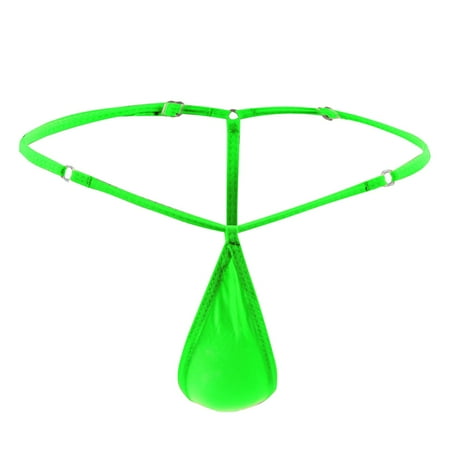 HYSYSB Womens Underwear thongs for Men mens Boxer Briefs mens Briefs men s Underwear Fit Translucent Ice Silk Low Waist Buckle G String Pants T Pants men s Underwear Briefs Green 1 One Size