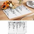 thumbnail image 6 of Grey Eucalyptus Leaves Placemats Set of 12 Summer Farmhouse Botanical Place Mats Indoor Wipeable Table Mats Washable Cloth Dining Table Placemats for Kitchen Holiday Party Home Decor 13x19 Inch, 6 of 9