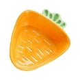 thumbnail image 2 of Homoyoyo Cartoon Carrot Ceramic Plate for Kids, 8.5 Inch Orange Appetizer Tray, Kitchen Dish for Snacks and Meals, 2 of 6