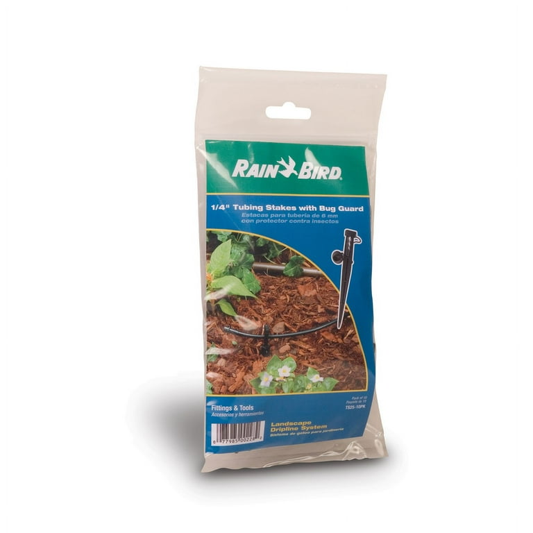 Raindrip For 1/4 in. Tubing Drip Irrigation Tubing Stake 3.5 in. H 10 pk Raindrip For 1/4 in. Tubing Drip Irrigation Tubing Stake 3.5 in. H 10 pk