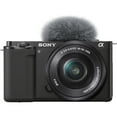 thumbnail image 4 of Sony ZV-E10 Vlogging Mirrorless Camera Kit with E PZ 16–50mm Lens (ILCZV-E10L/B)| 24.2 MP APS-C Sensor | 4K Video with 64GB Card, Card Reader, Case, Flex Tripod, Memory Card Wallet, Cleaning Kit, 4 of 8