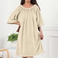 thumbnail image 2 of StSilkitty Robes for Women Lightweight Long Sleeve Loungewear Fall Winter Solid Color Comfy Bathrobe House Coats, 2 of 7