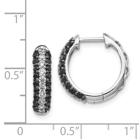 00ctw hoop hinged 14k earrings diamond gold