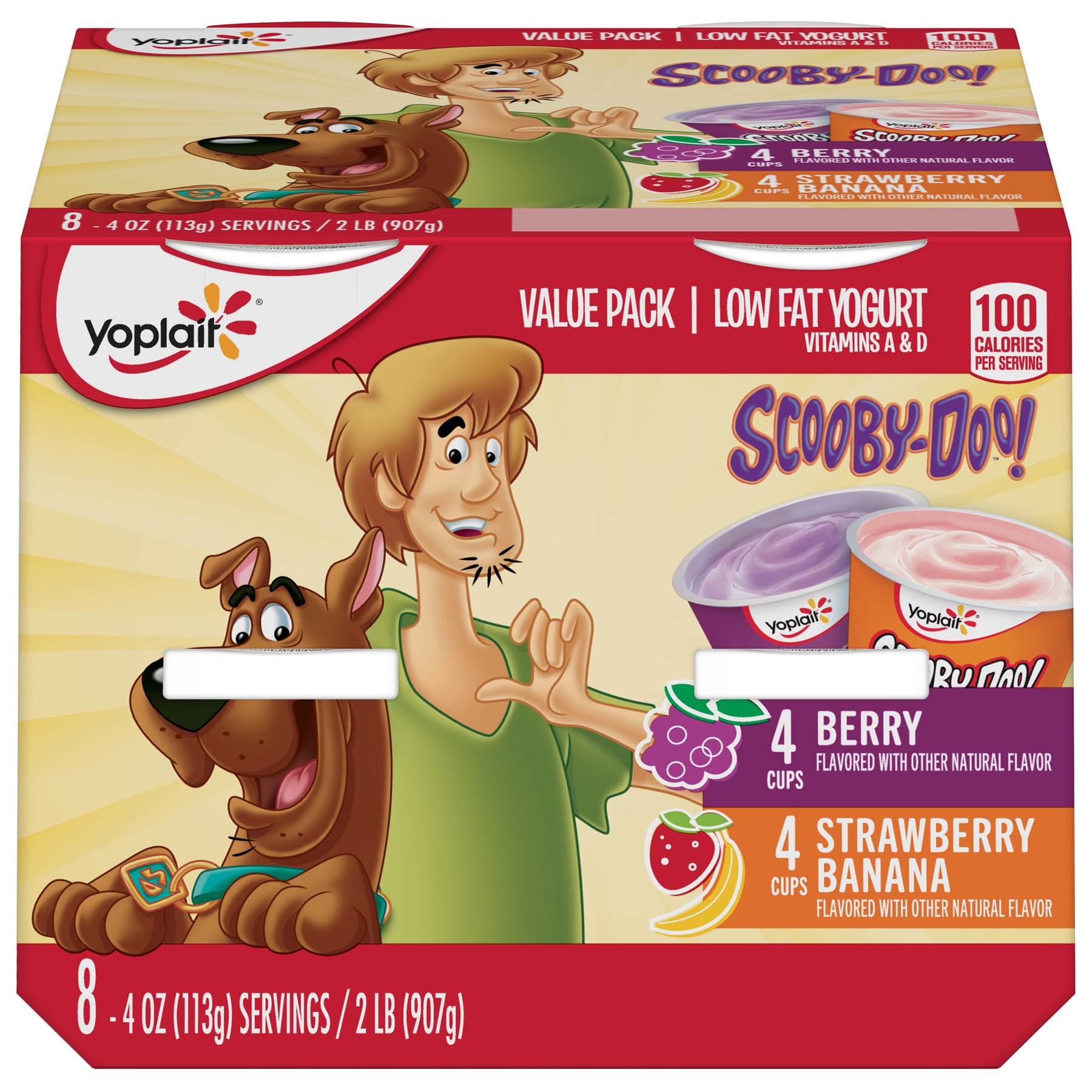Yoplait Kids Yogurt Variety Pack ScoobyDoo Berry/Strawberry Banana