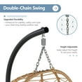 thumbnail image 5 of SWITTE Egg Chair with Stand , PE Wicker Hanging Outdoor Egg Chair with Metal Frame, Beige, 5 of 8