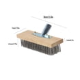 thumbnail image 3 of Teissuly Deck Brush, Stainless Steel Wire with Long Handle, Perfect for Tough Stains on Concrete, Walkways, Patio and Swimming Pool Teissuly WER202311210128, 3 of 6