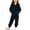 Black, variant on Girls Red Velour 2-Piece Tracksuit Set - Full-Zip Hoodie & Jogger Pants,Size 7 T