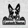 thumbnail image 4 of Craftnamesign Custom German Dog Metal Wall Art LED Light, Personalized Shepherd Dog Name Sign, 4 of 5
