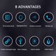 thumbnail image 2 of Linterna De Camping 1400mAh Camping Light 110LM Altavoz compatible con Bluetooth Carga tipo C (Negro), 2 of 7