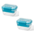 thumbnail image 1 of LocknLock - Set of 2 EasyLunch 2 Tier Snack Containers, 473.mL Capacity, Blue, 1 of 5