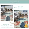 thumbnail image 5 of Outdoor & Indoor Area Rug 5'x8', Waterproof, Non-Shedding, Easy Cleaning, Leaf Mat for Patio, Living Room, Balcony, Dining Room, RV, Deck, Bedroom, Camping, Outside Carpet, Beige Grey, 5 of 10