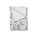 thumbnail image 2 of Moon Soft Flannel Fleece Throw Blanket, Design Dotwork Art Drawn Crescent Phase and Stars Image, Cozy Plush for Indoor and Outdoor Use, 50" x 70", Charcoal Grey and White, by Ambesonne, 2 of 6