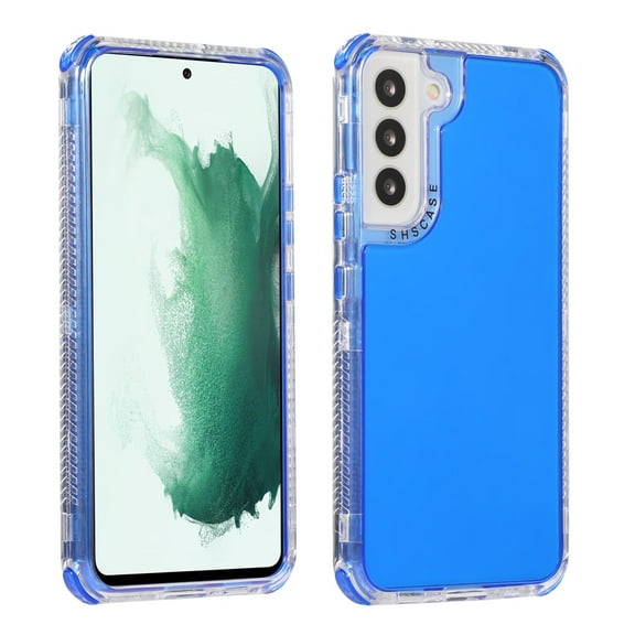 for Samsung Galaxy S22 6.1" 2022 Translucent Solid Color Case, Premium Lightweight TPU Anti-Drop & Shockproof Protective Case for Samsung S22 Ladies Girls Women Men, Blue