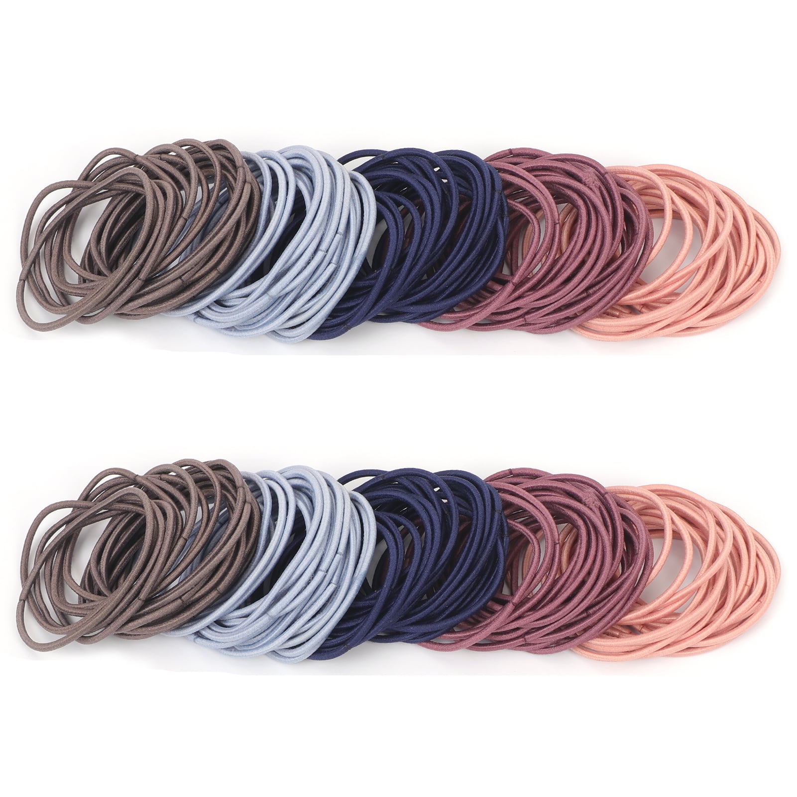 Skycase Hair Elastics 200 PCS Elastic Hair Ties Band [No Metal] High