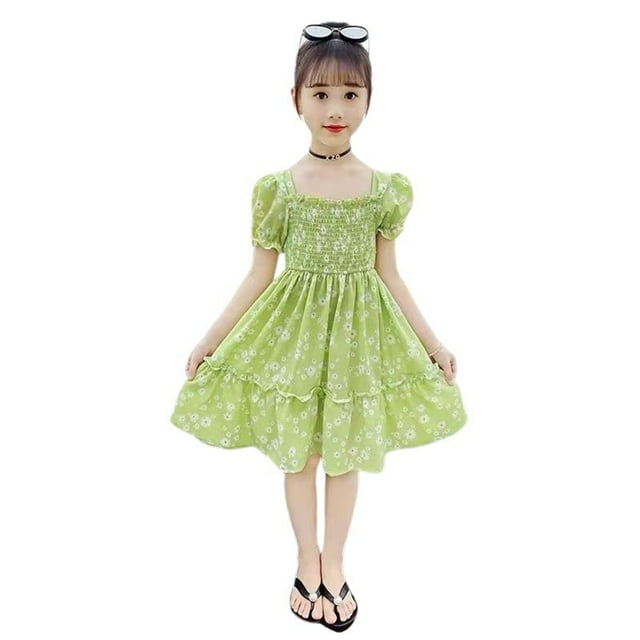 Toddler Girls Dresses Summer Fashion Party Outfit Dress Robe Fille Size 3-4