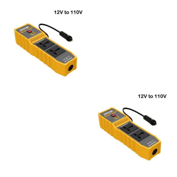 Kenally Cargadores de coche Inversor de corriente Puerto múltiple 3 Reemplazo USB Convertidor de vehículo automotriz desmontable Accesorios 12V a 110V 2piezas