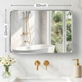 thumbnail image 2 of Gianna Anti-Fog Bathroom Wall Mirror – 22" x 30" Shatterproof Vanity Mirror with Rectangular Metal Frame, Sliver, 2 of 5