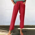 thumbnail image 2 of Seductiva Women's Lounge Pants Women's Autumn Fragrant Linen Linen Vintage Floral Print Casual Pants – Perfect for Spring Comfortable and Trendy for Relaxed Days and Everyday Wear, 2 of 4