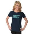 thumbnail image 4 of Mermaids Have More Fun Beach Vibes Womens Slim Fit Graphic Tee Brisco Brands L, 4 of 5
