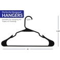 thumbnail image 3 of ROYALE 40 Pack Black Plastic Hangers for Clothes - Heavy Duty Plastic Clothes Hanger Ideal for Everyday Standard Use - Lightweight & Space Saving Notched Plastic Hangers -Slim & Sleek Shoulder Groove, 3 of 9